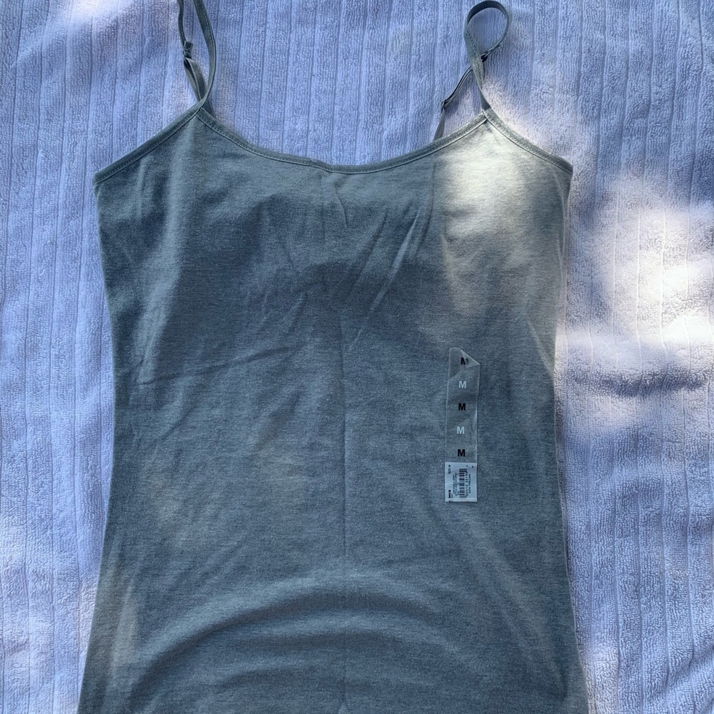 Grey cami with built in bra no padding